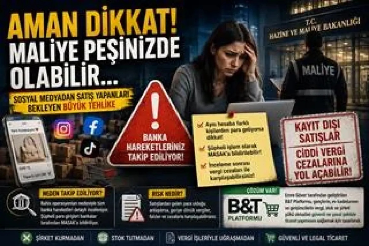 Sosyal medyadan satışta banka hareketleri ve vergi riski
