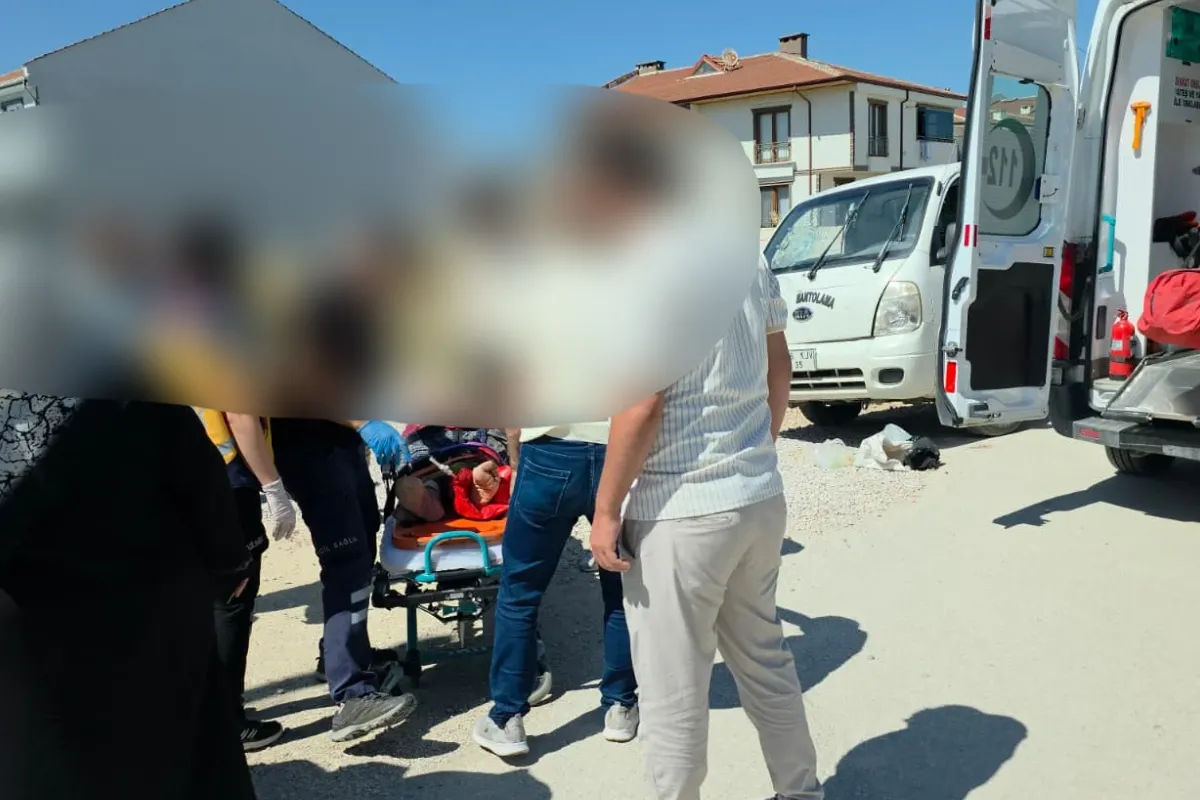 İnegöl'de kamyonetin çarptığı kadın ağır yaralandı!