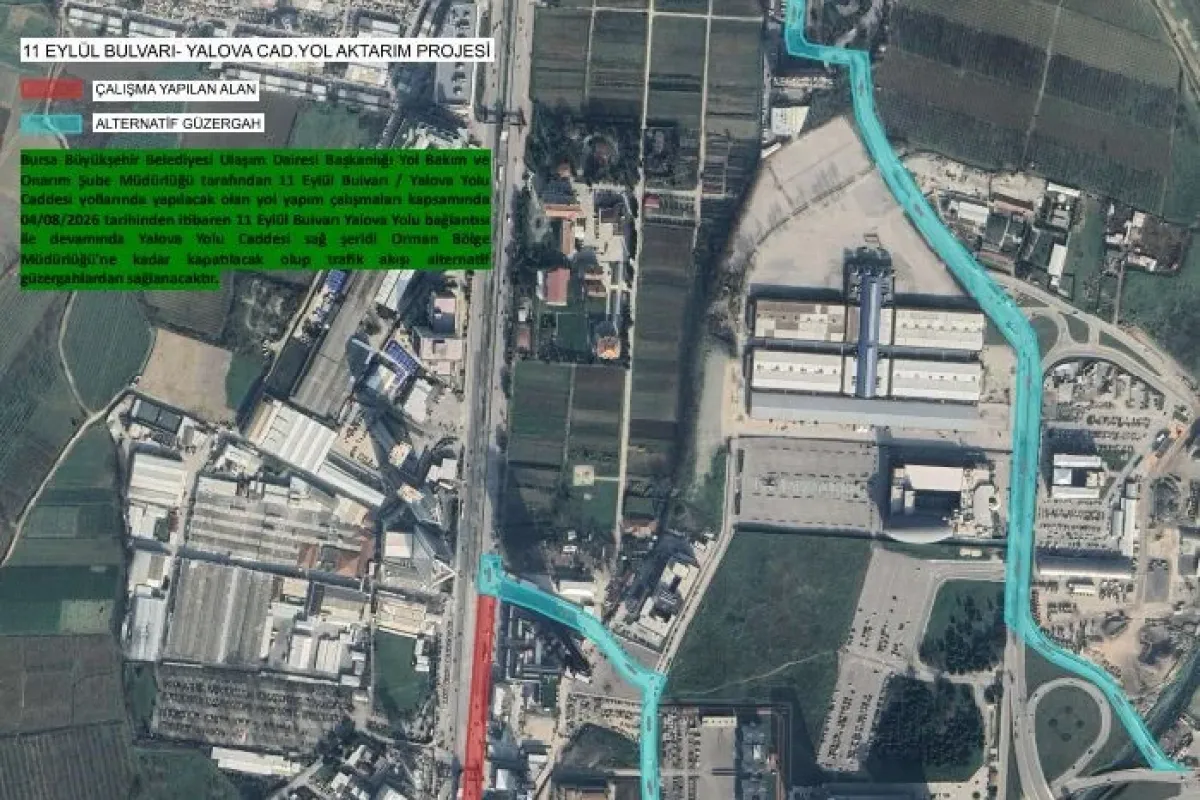 Bursa'ya gidecekler dikkat! Bu güzergah trafiğe kapatılacak