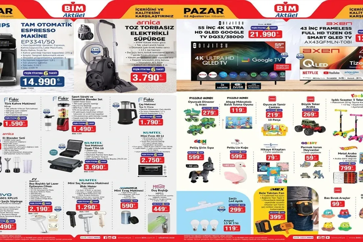 BİM 2 Ağustos hafta sonu kataloğunda hangi ürünler var, fiyatlar ne kadar?