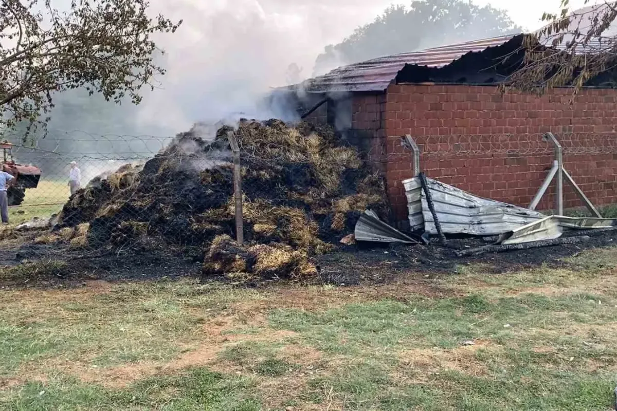 Bursa’da samanlık alevlere teslim oldu
