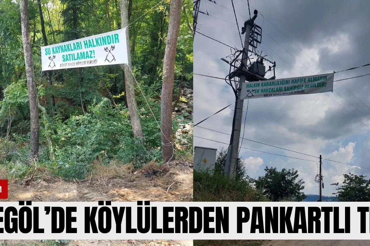 İnegöl'de köylülerden pankartlı tepki!