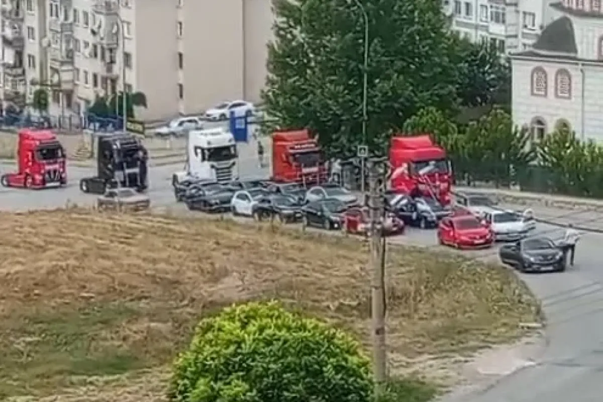 İnegöl'deki düğün konvoyu Alanyurt'u yerinden oynattı