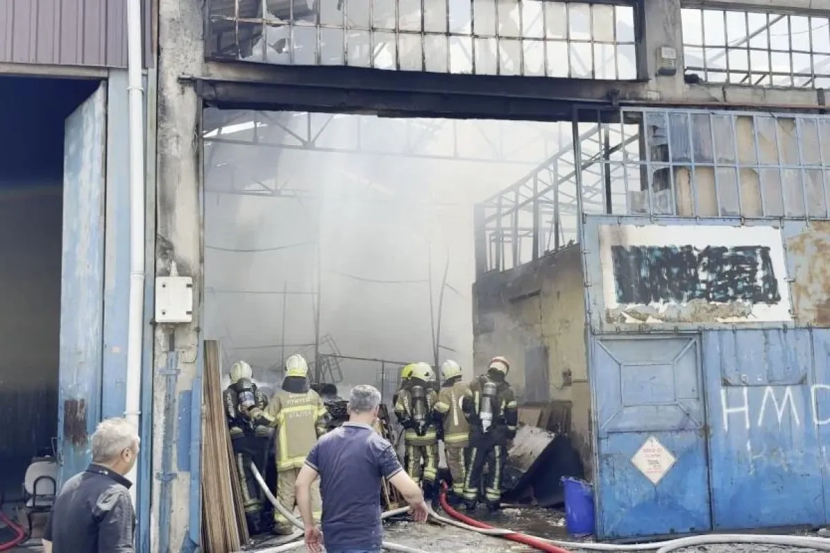 Koltuk imalathanesinde korkutan yangın