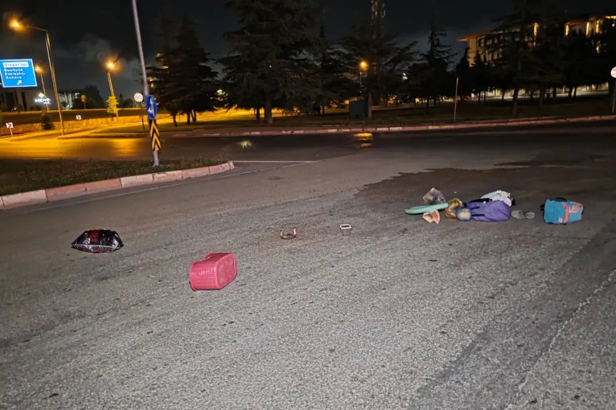 Gece yarısı Ahmet Türkel Çevre Yolu’nda kaza sonrası tehlike