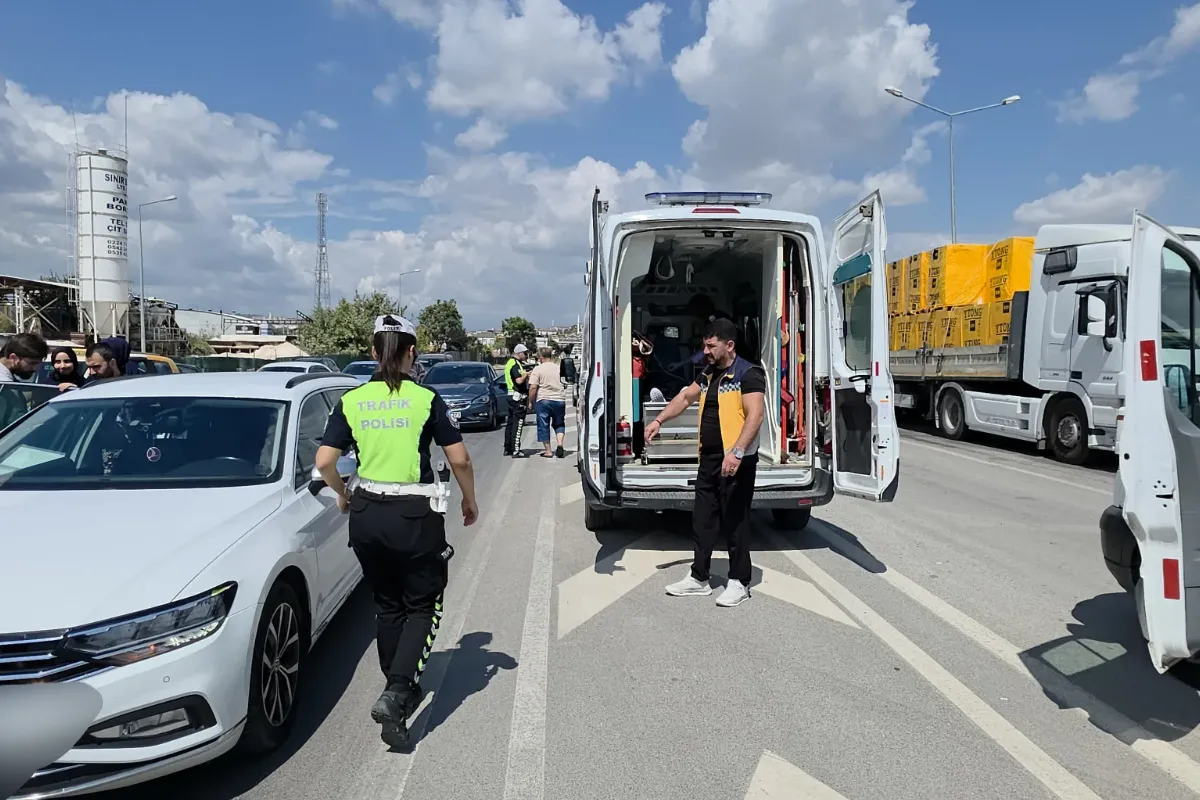 İnegöl'de korkutan kaza! Yaralılar var
