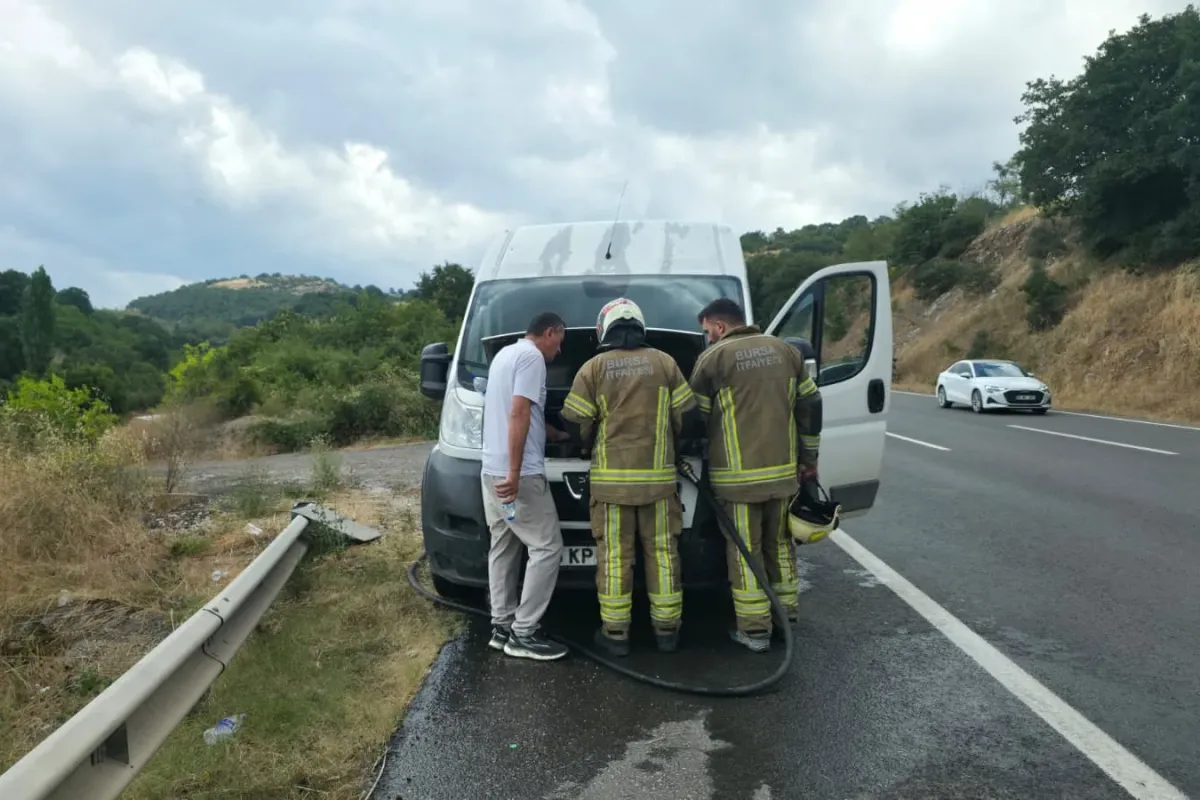İnegöl yolunda korku dolu anlar! Sürücü son anda fark etti