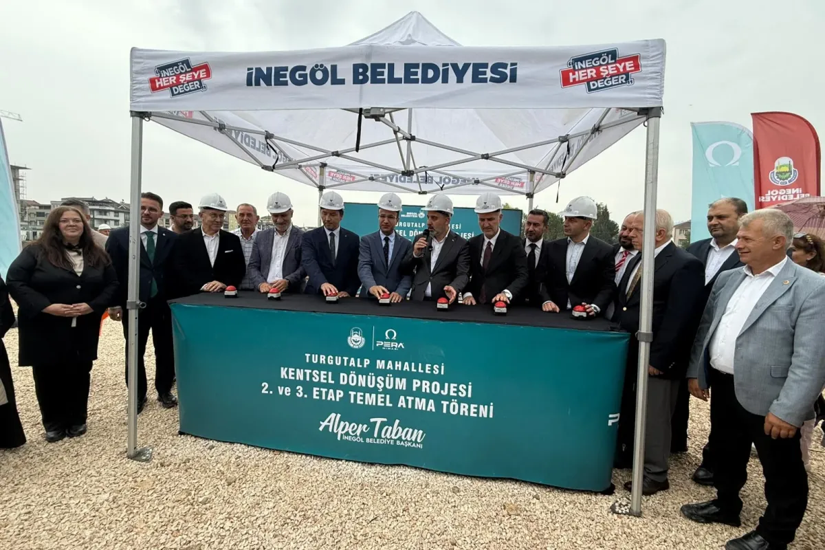 İnegöl'deki Dev Kentsel Dönüşümde 2. ve 3. Etabın Temeli Atıldı