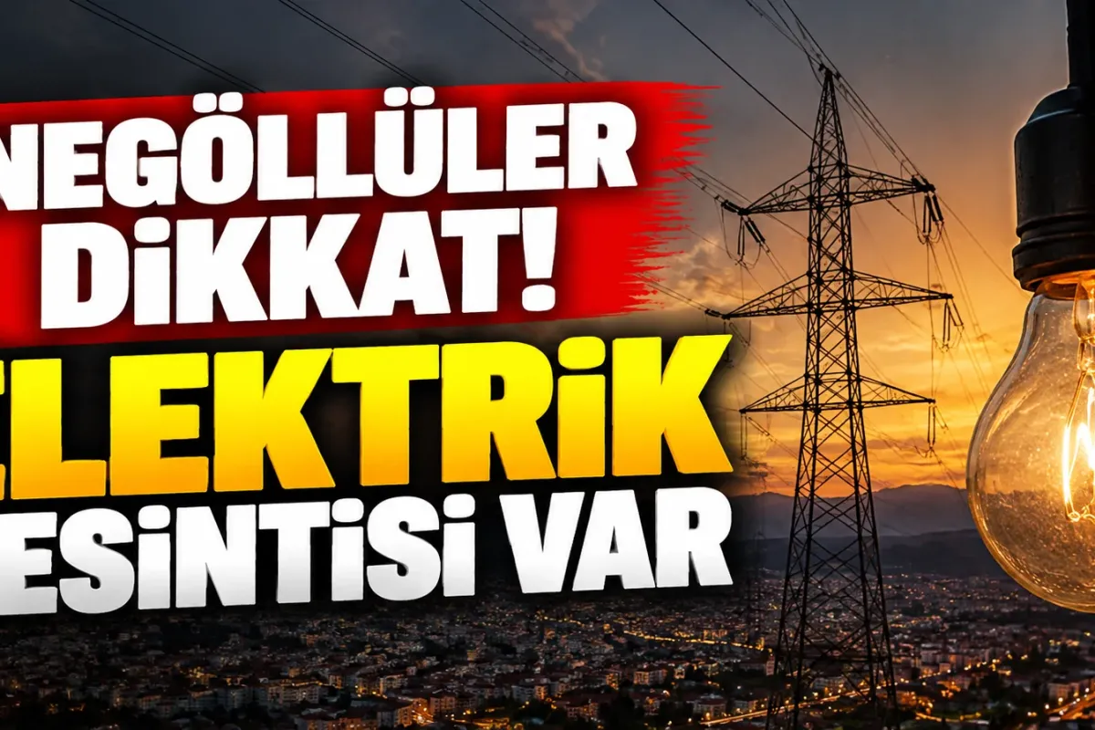 İnegöllüler dikkat! Elektrik kesintisi var