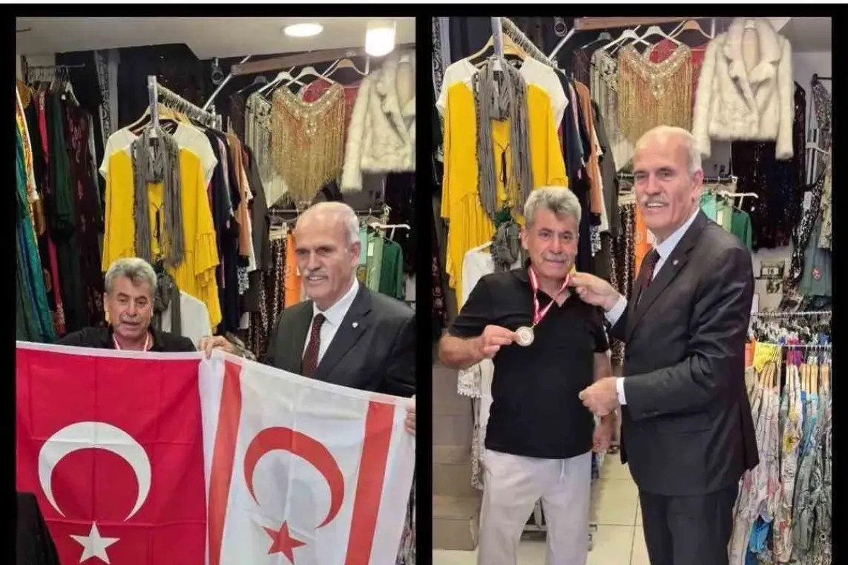 Kıbrıs Maratonu öncesi Bursalı Veteran atlete anlamlı ziyaret