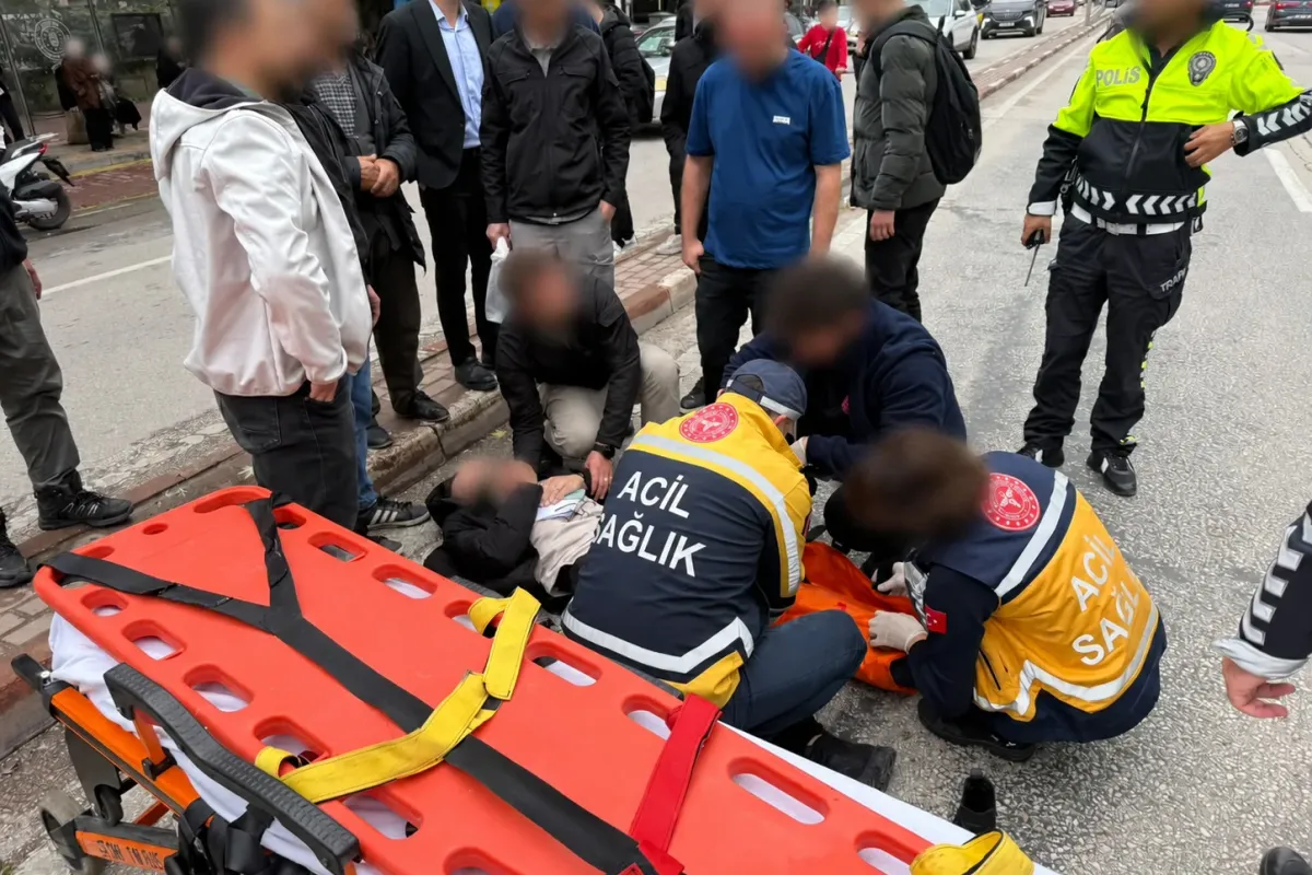 İnegöl’de adliye önünde hareketli anlar! Acı içinde hastaneye kaldırıldı