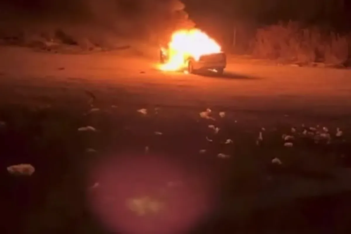 Bursa’da park halindeki otomobil alev topuna döndü