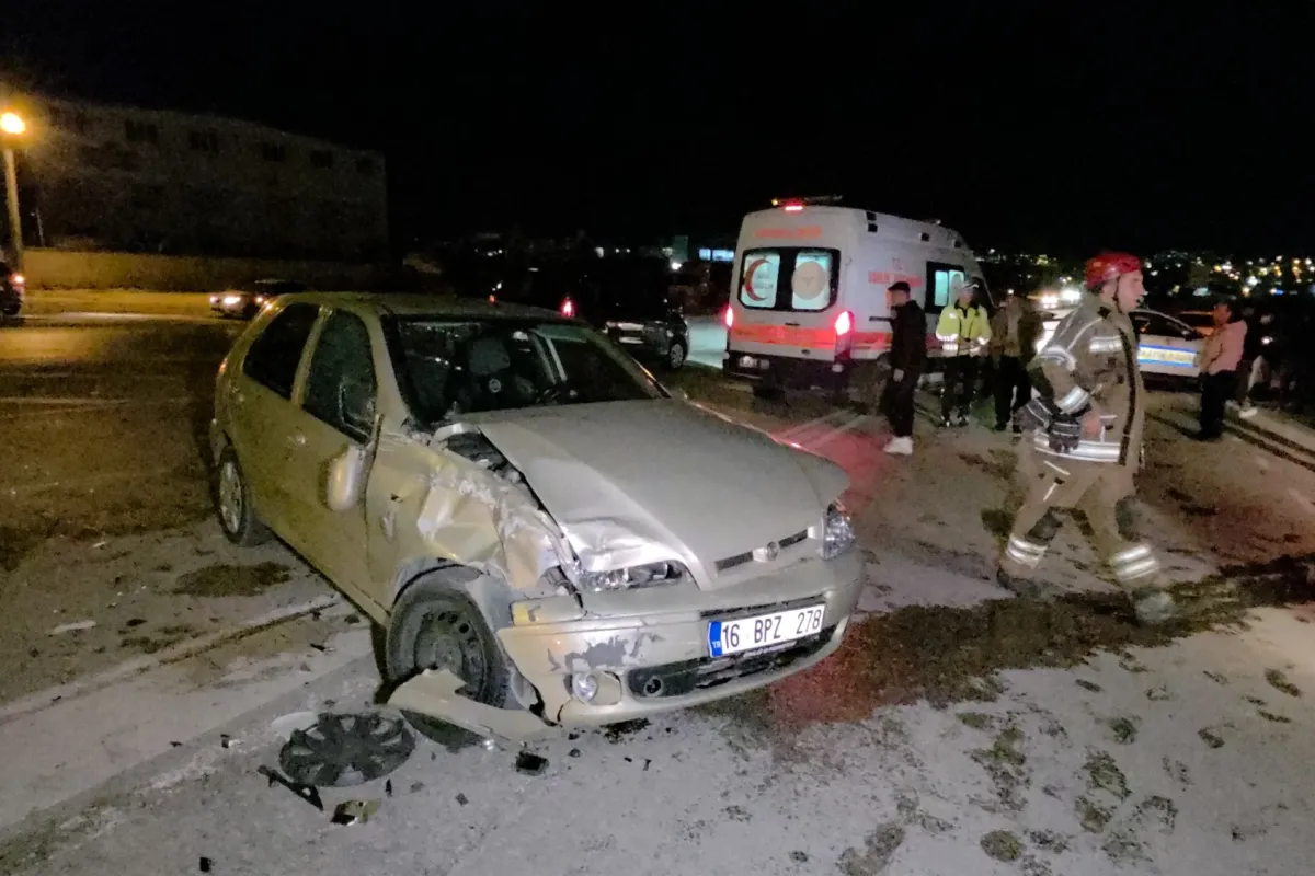 İnegöl’de korkutan kaza; 3 yaralı
