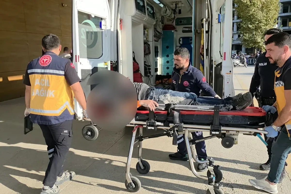İnegöl'de Talihsiz İşçi 3 Metreden Yere Çakıldı!