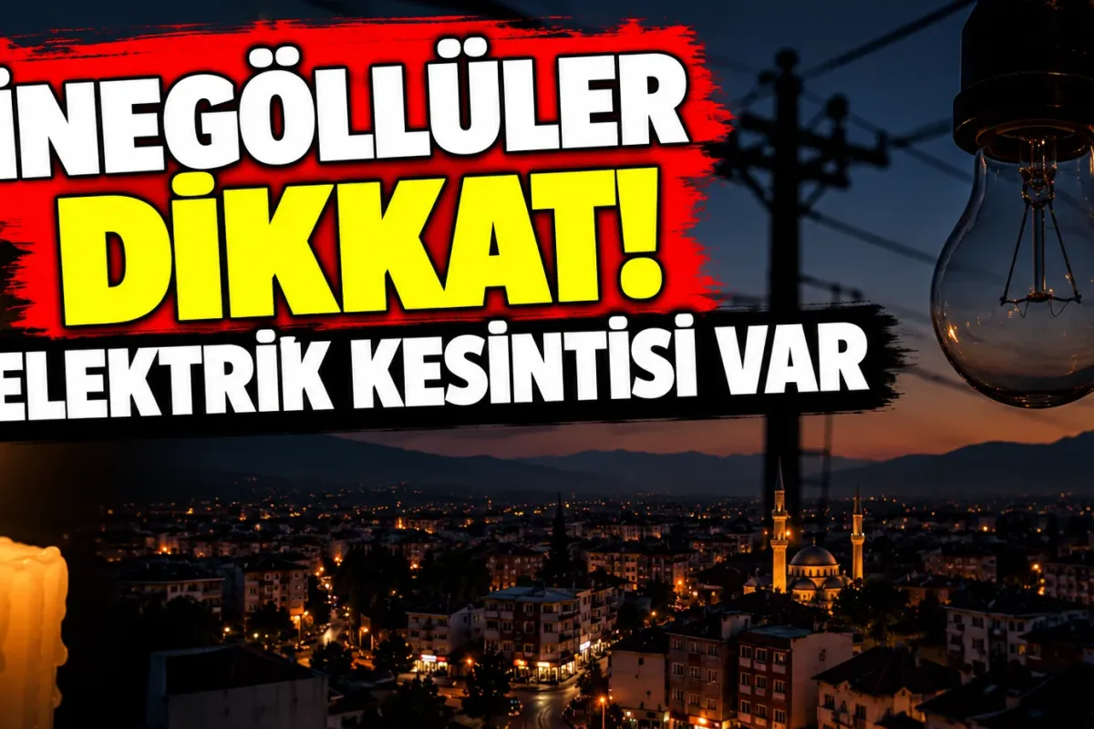 İnegöllüler dikkat! Elektrik kesintisi var