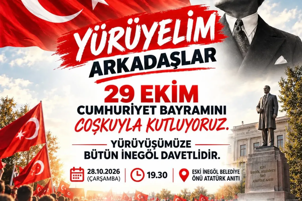 Yeni Parti İnegöl’den Cumhuriyet Bayramı Yürüyüşü