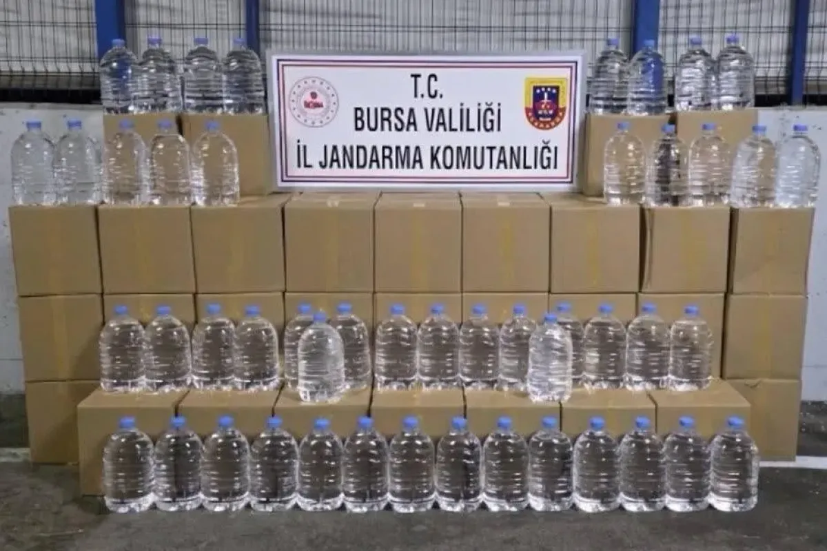 Bursa’da bin 260 litre etil alkol ele geçirildi