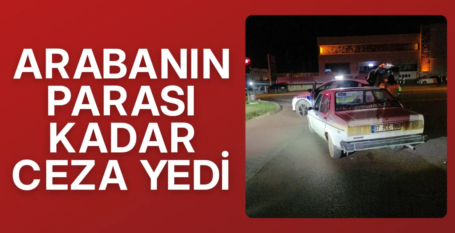 Polisten kaçtı arabanın parası kadar ceza yedi