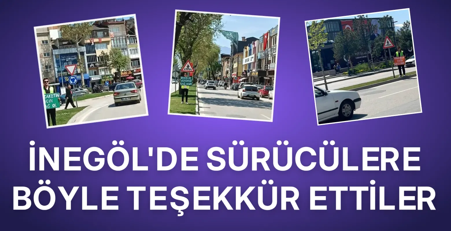 İnegöl’de öğrencilerden yaya geçidi ve trafik farkındalığı