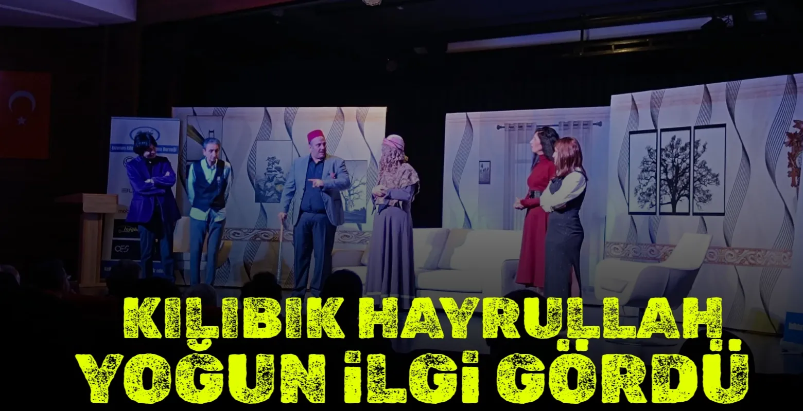 İnegöl’de sahnelenen Kılıbık Hayrullah yoğun ilgi gördü