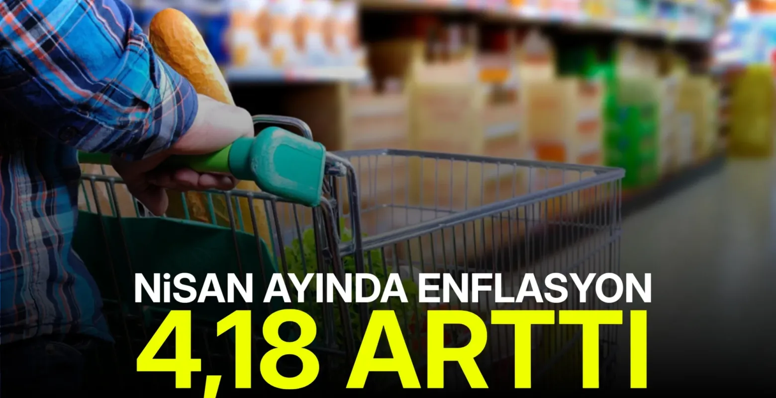 Nisan 2026'da enflasyon  4,18 arttı