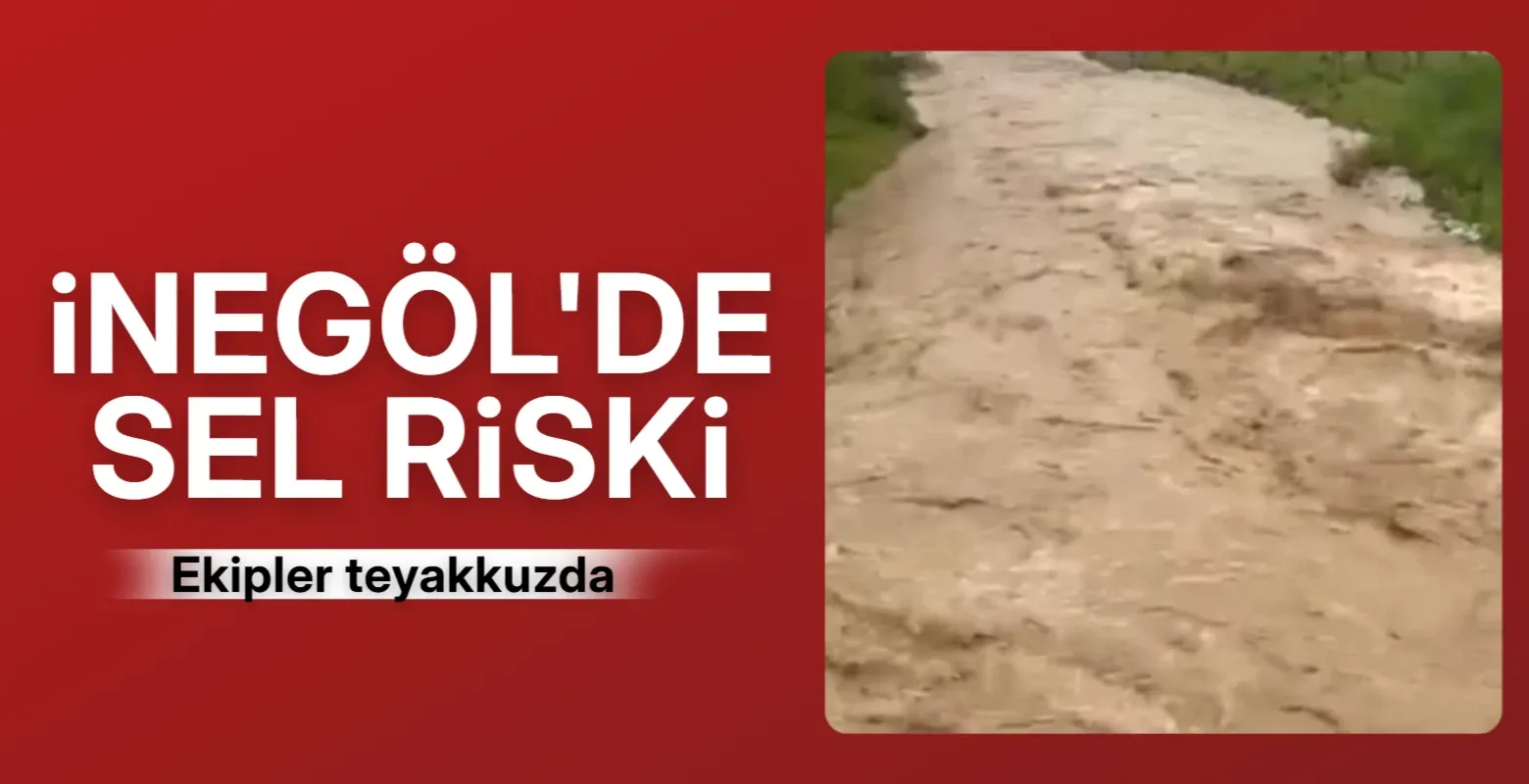 İnegöl’de sağanak yağış dere taşkınlarına yol açtı