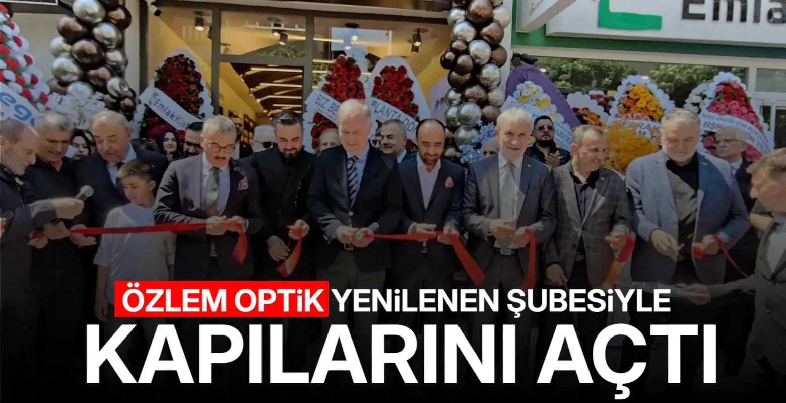 İnegöl’de Özlem Optik yenilenen mağazasıyla açıldı