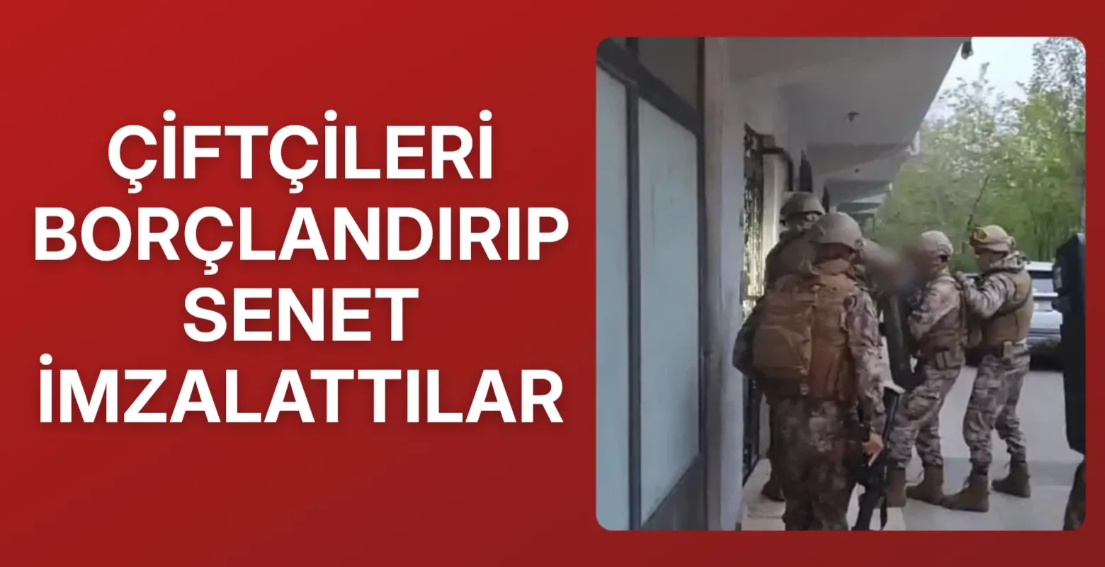 Bursa'da çiftçileri borçlandırıp senet imzalattılar