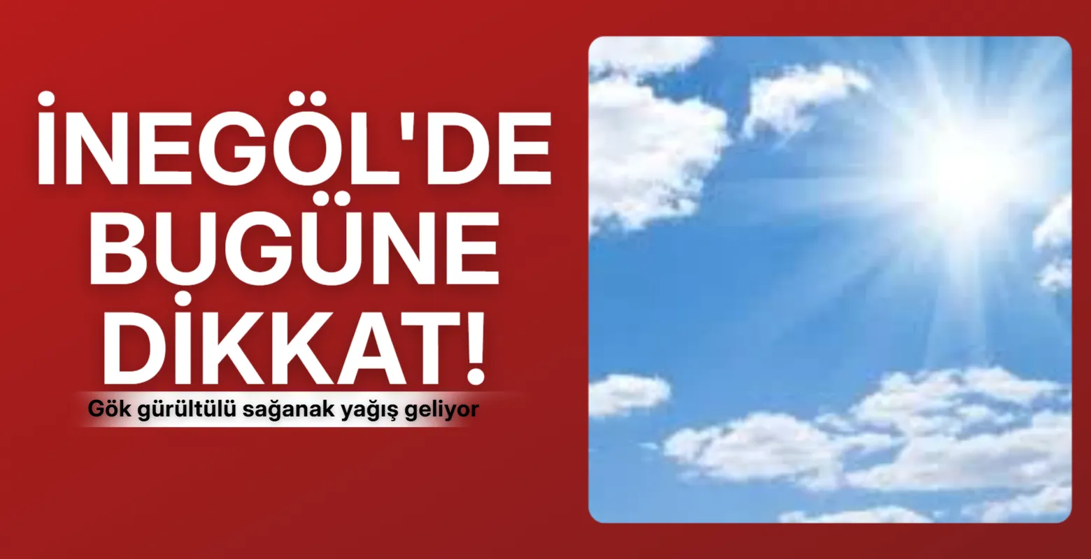 İnegöl İçin Gök Gürültülü Sağanak Uyarısı