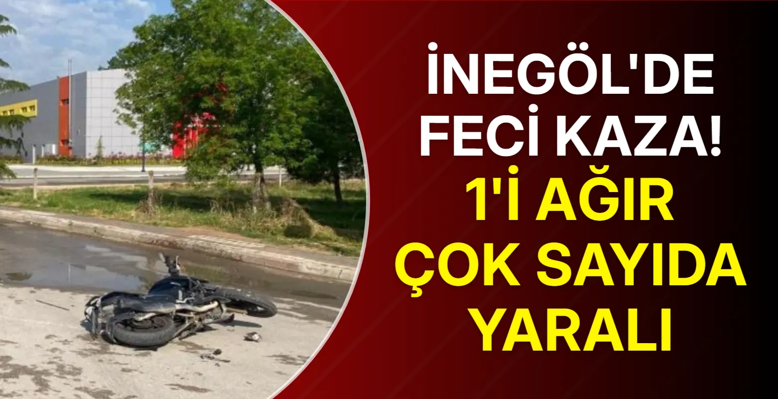 İnegöl'de feci kaza! 1'i ağır çok sayıda yaralı