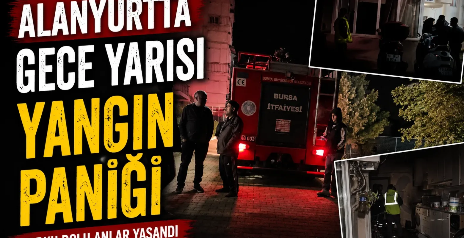 Alanyurt'ta gece yarısı yangın paniği, korku dolu anlar yaşandı