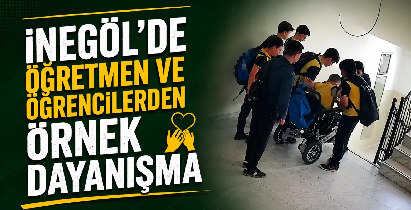 İnegöl’de Öğretmen ve Öğrencilerden Örnek Dayanışma
