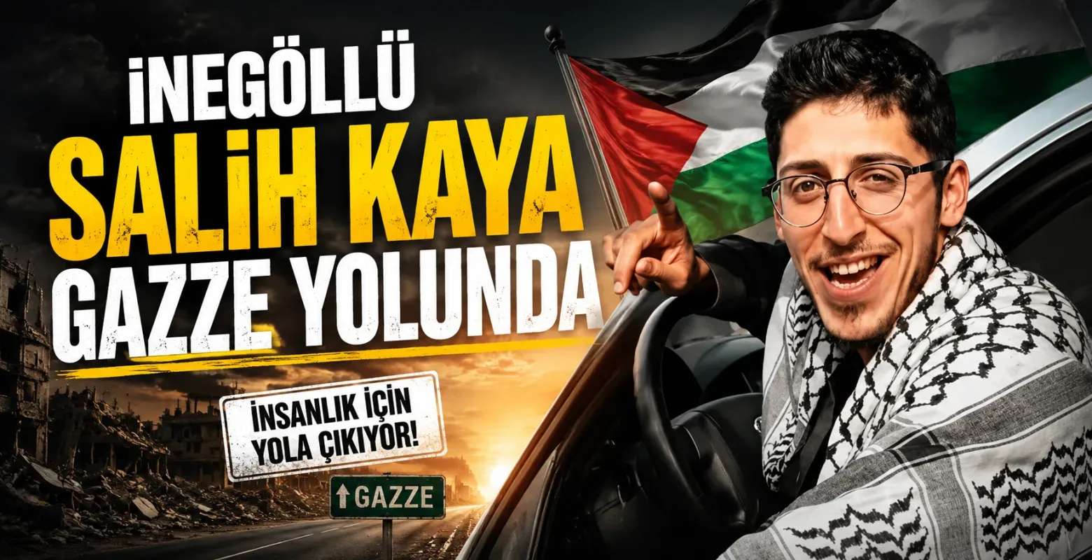 İnegöllü Salih Kaya Gazze Konvoyunda Yola Çıktı