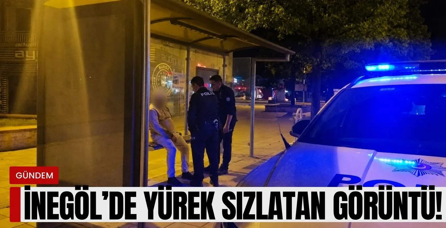 İnegöl'de yürek yakan görüntü