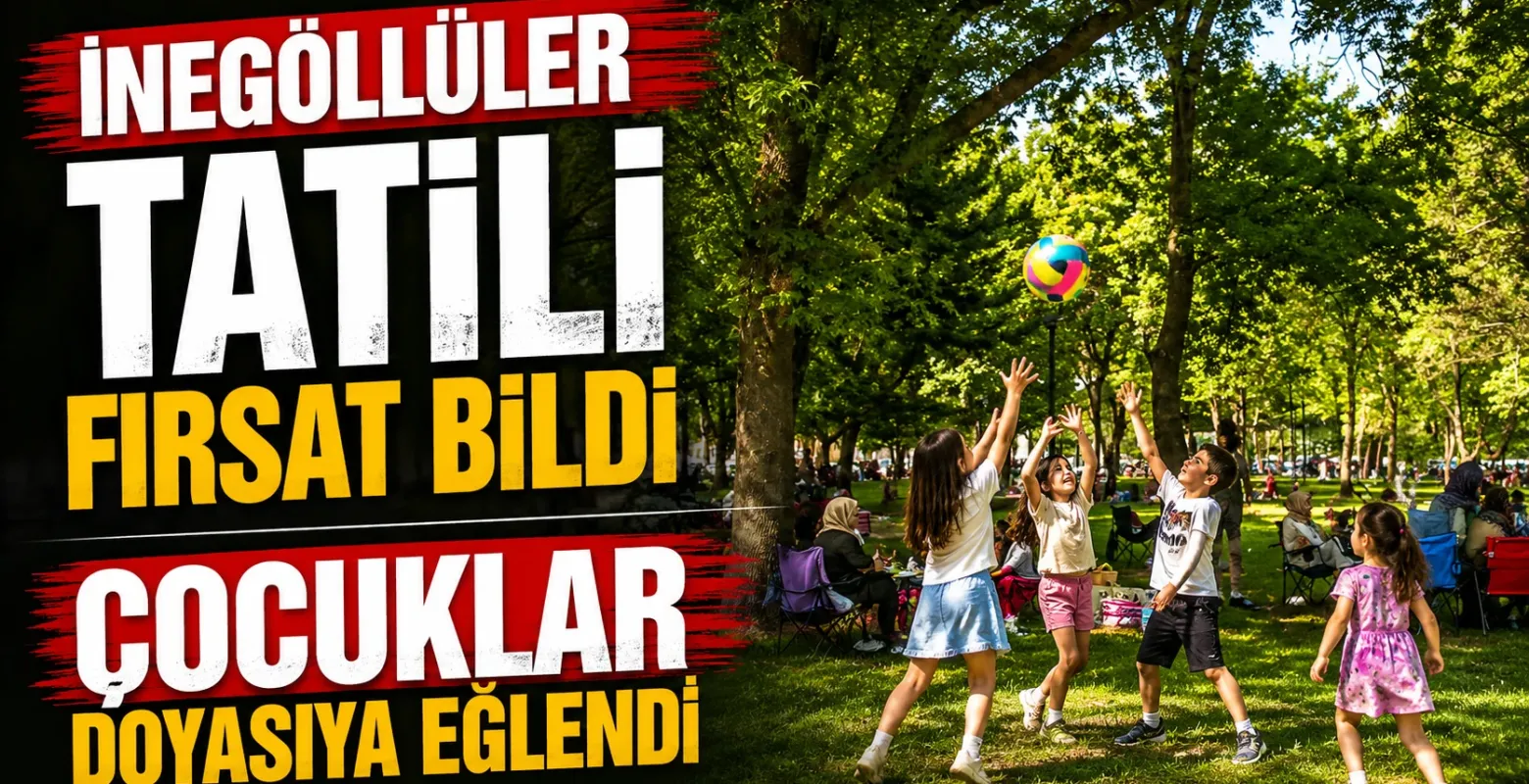İnegöllüler Güneşi Görünce Parklara Koştu: Kültür Park Doldu Taştı