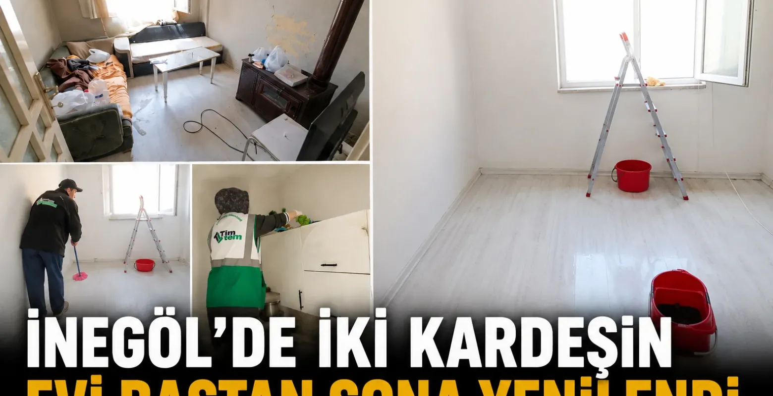 İnegöl’de iki kardeşin evi baştan sona yenilendi