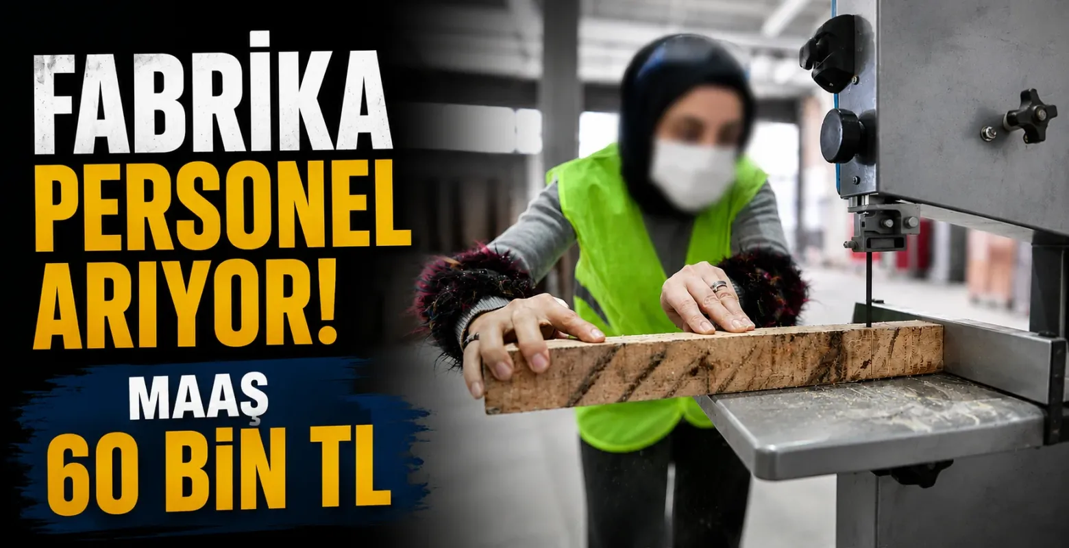 Fabrika personel arıyor! Maaş 60 bin TL