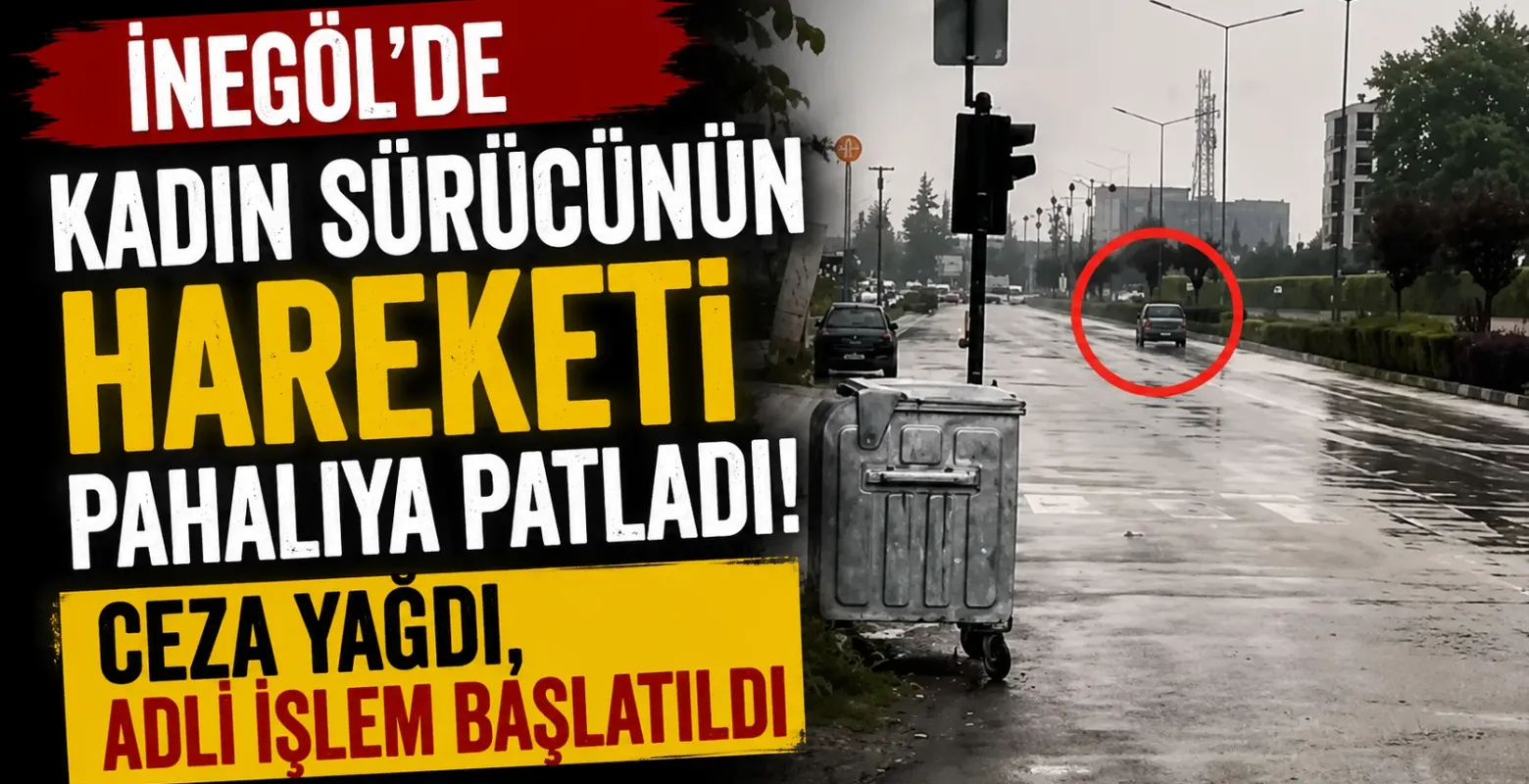 İnegöl'de ters yöne giren sürücüye ceza yağdı!