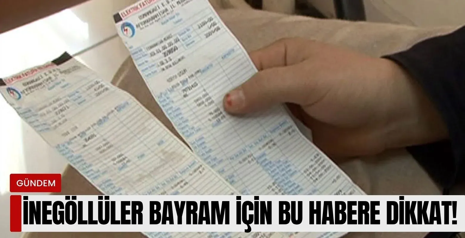 İnegöllüler bayram için bu habere dikkat!