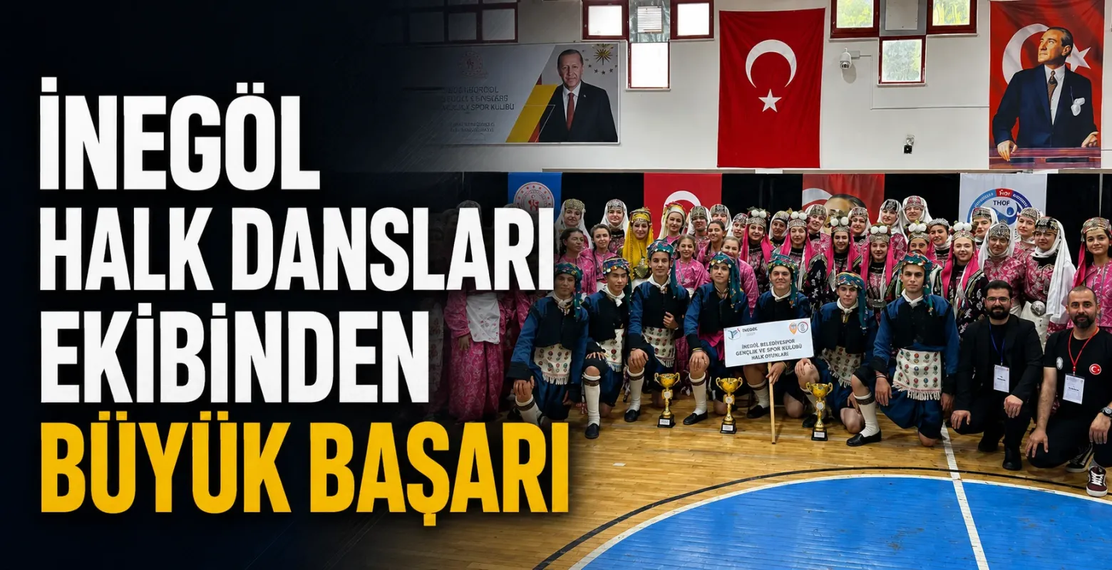 İnegöl Halk Dansları Ekibinden Büyük Başarı