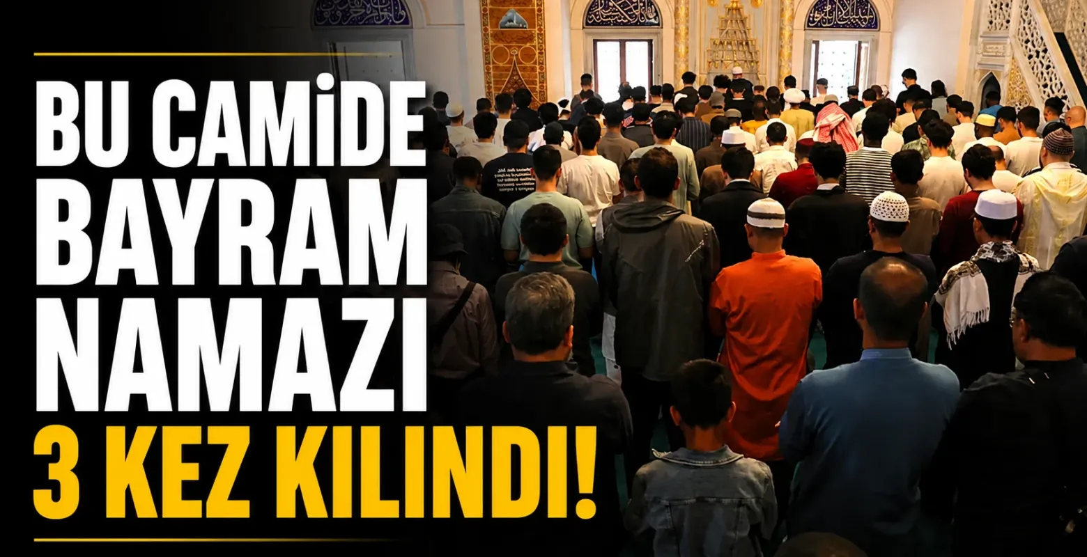 Bu camide bayram namazı 3 kez kılındı!