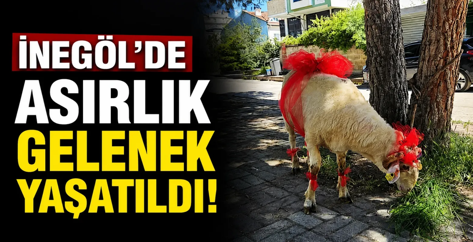 İnegöl’de gelin kurbanı geleneği bu bayramda sürdürülüyor