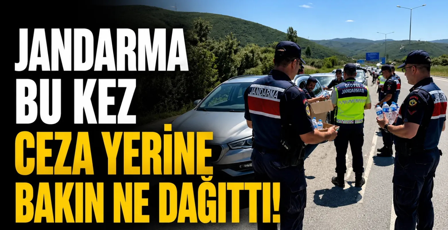 Jandarma bu kez ceza yerine bakın ne dağıttı!
