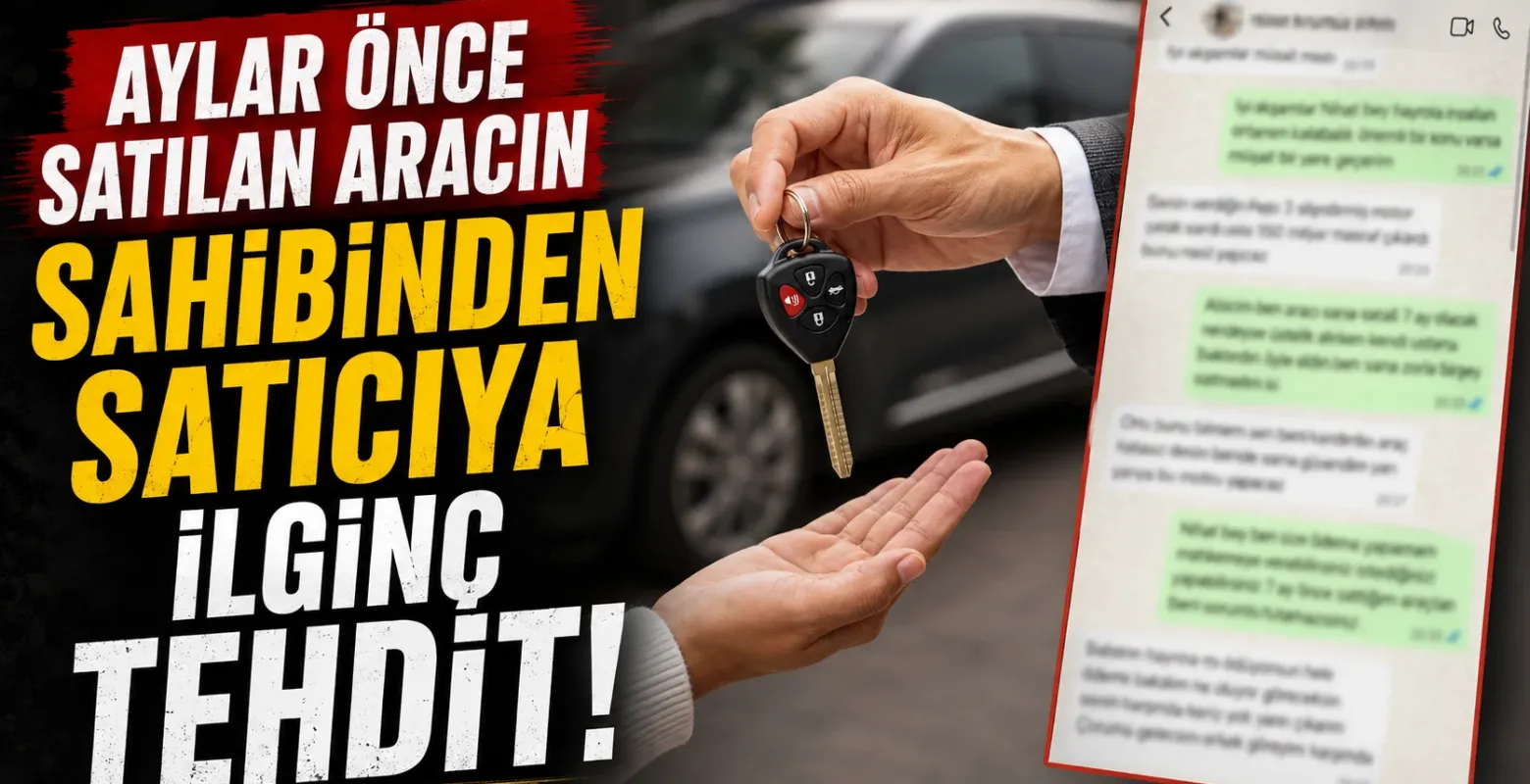 Aylar önce satılan aracın sahibinden satıcıya ilginç tehdit!