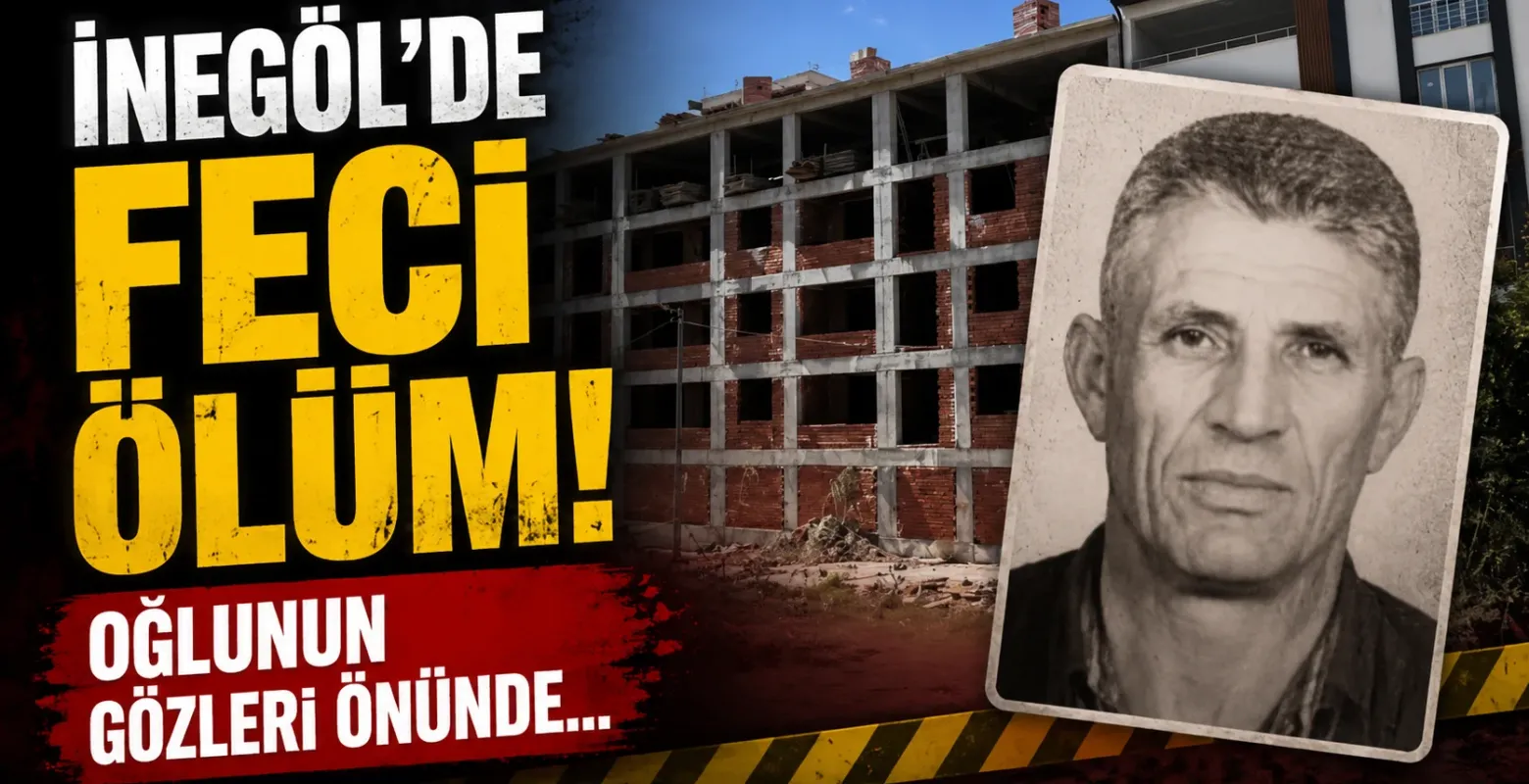 İnegöl'de feci ölüm! Oğlunun gözleri önünde...