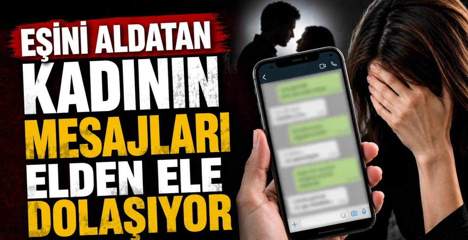 Eşini aldatan kadının mesajları elden ele dolaşıyor