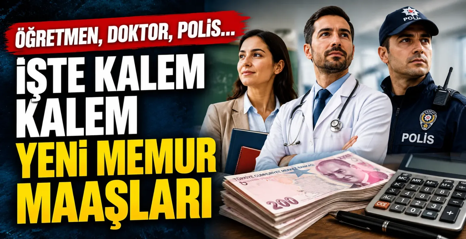 Öğretmen, Doktor, Polis... İşte kalem kalem yeni memur maaşları