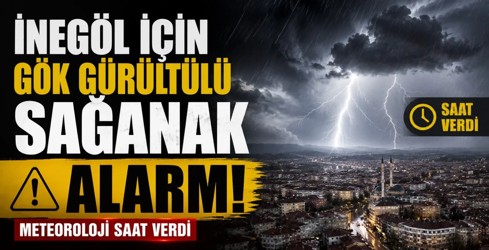 Meteoroloji Uyardı! İnegöl’de Gök Gürültülü Sağanak Bekleniyor