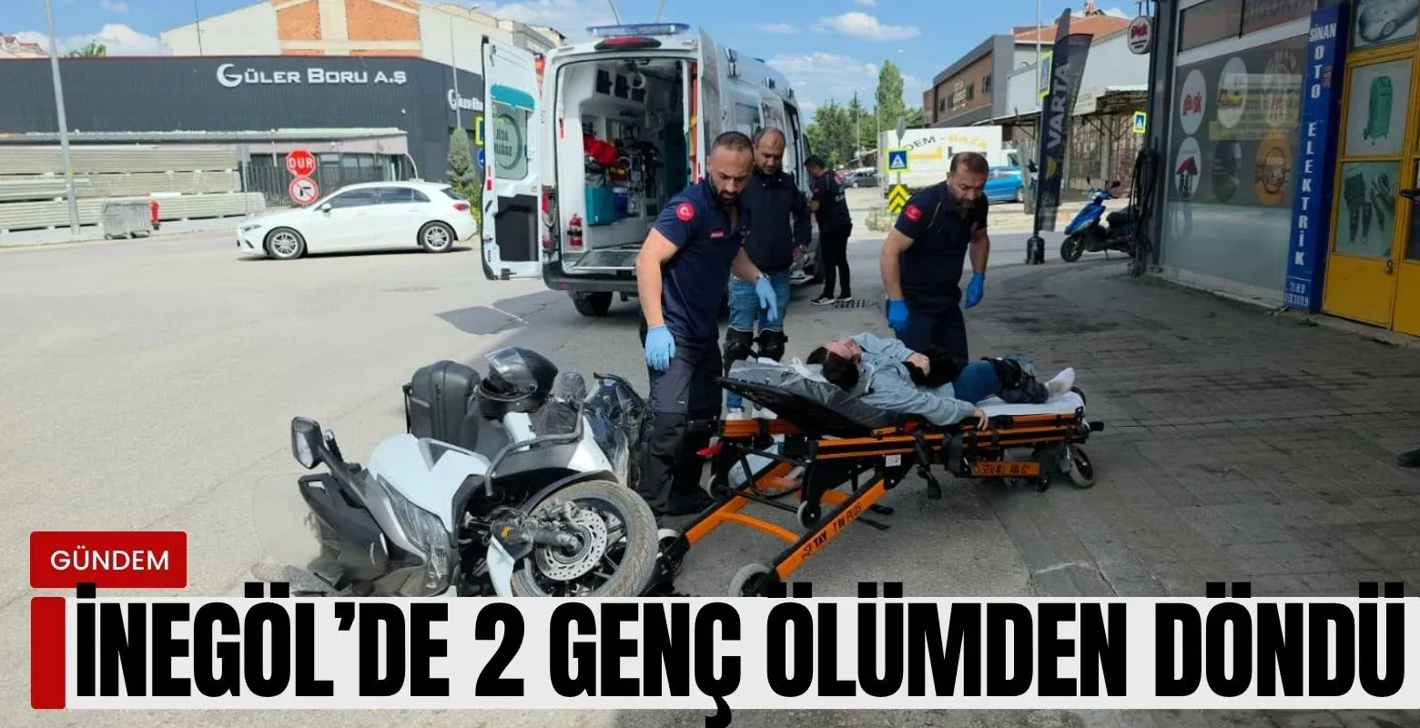 İnegöl'de 2 genç ölümden döndü!