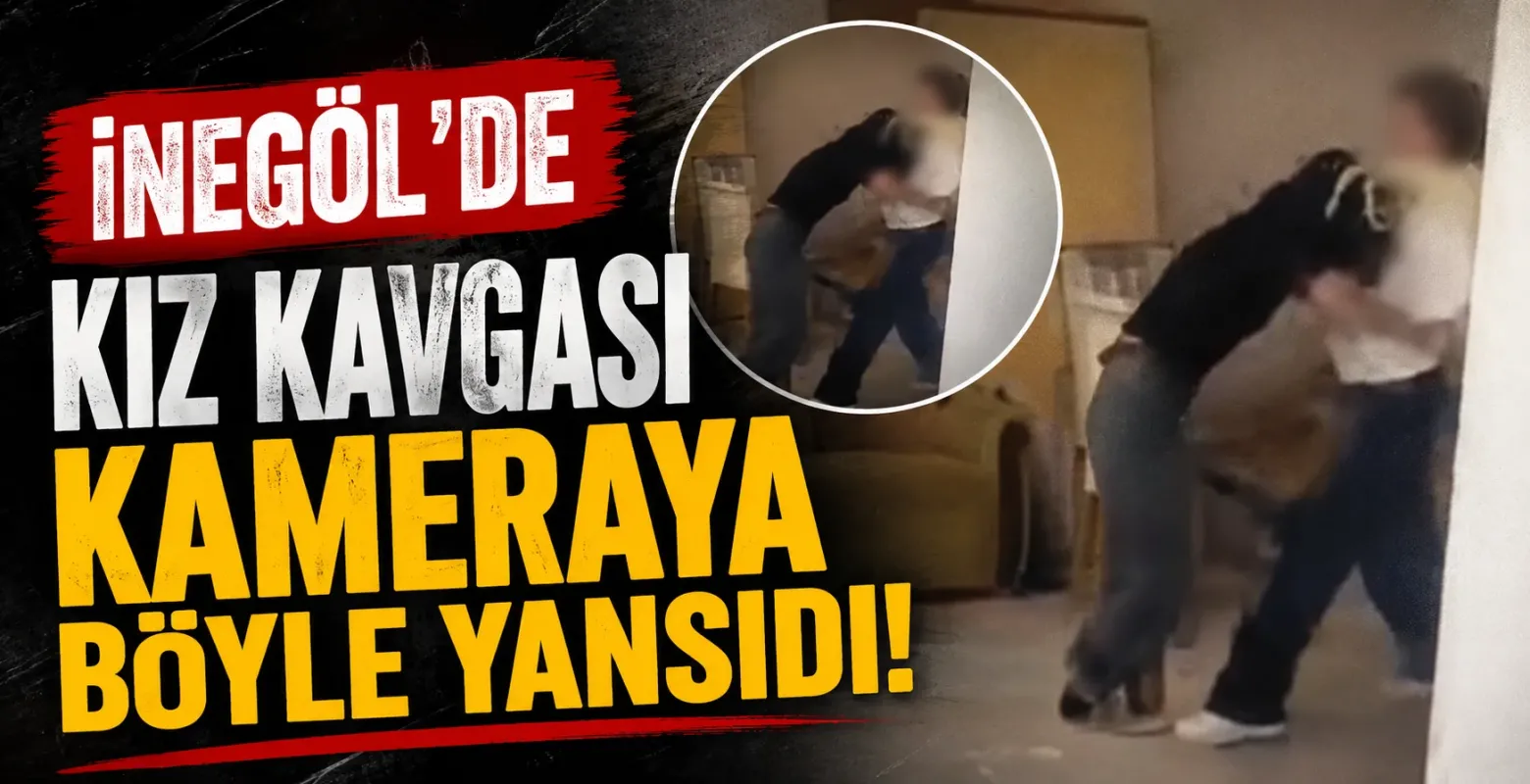 İnegöl'de kız kavgası kameraya böyle yansıdı!
